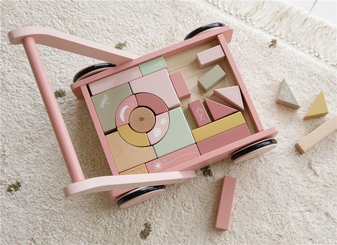 CAMINADOR CON BLOQUES FLOWERS ROSA LITTL