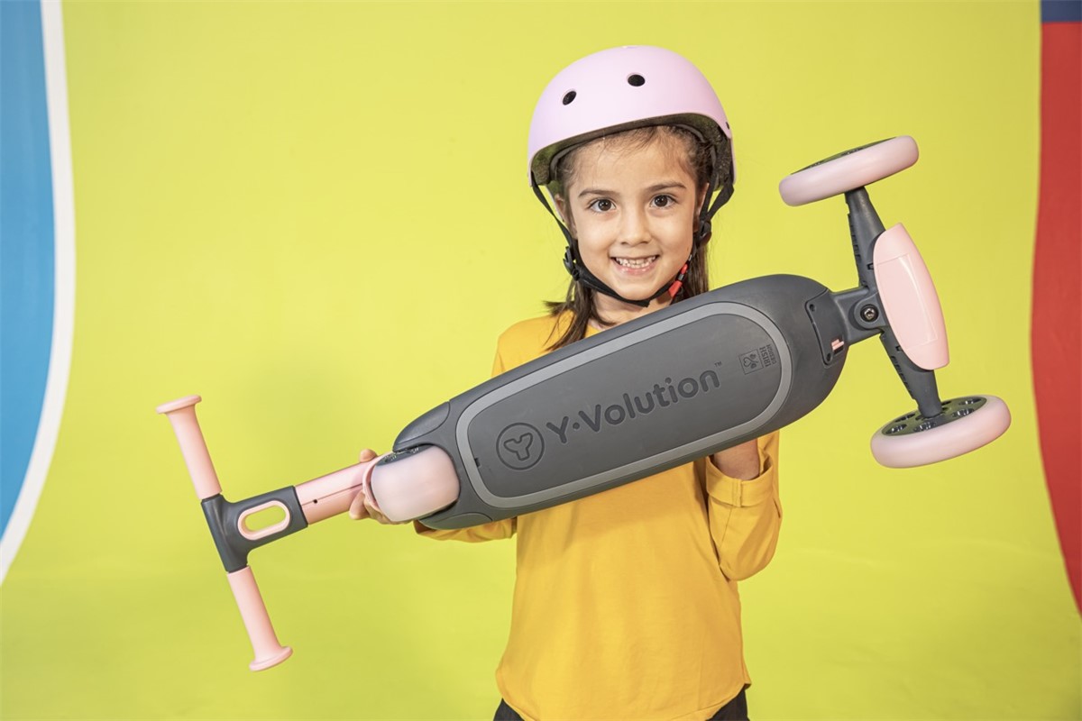 PATINETE ROSA EVOLUTIVO CON LUZ